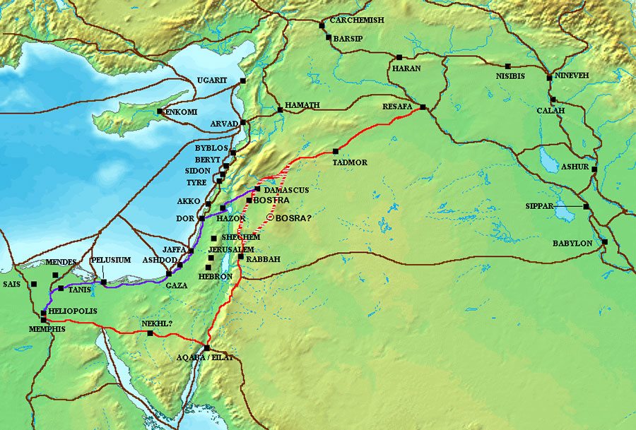 Ancient Levant routes